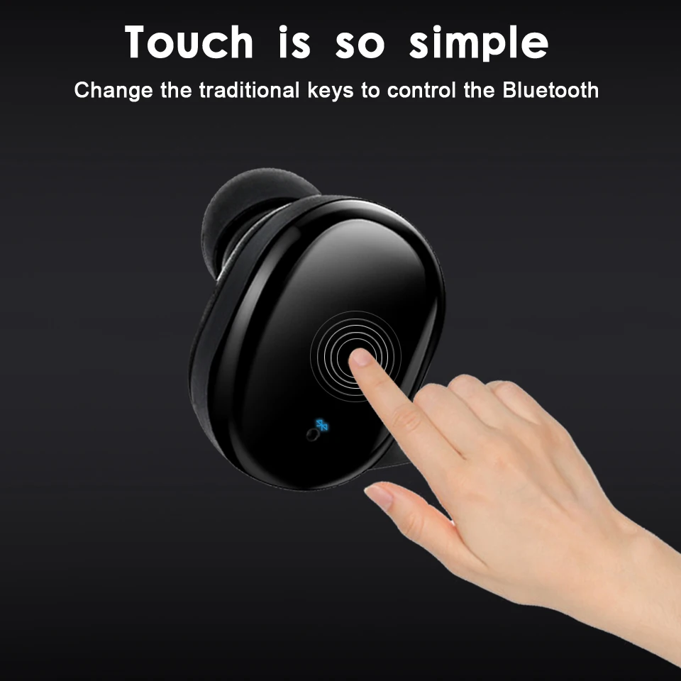 Overfly TWS Bluetooth наушники 5 0 Беспроводная мини гарнитура с сенсорным управлением