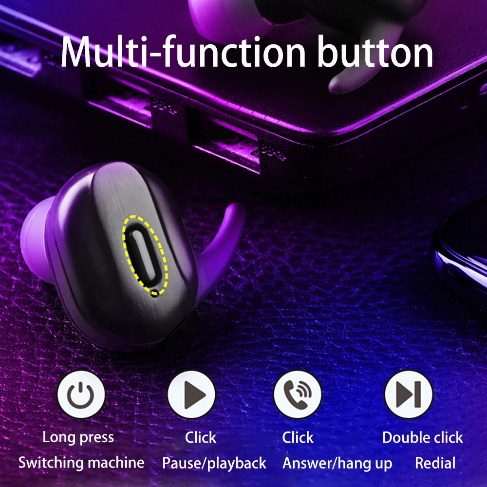 DioIono Bluetooth 5 0 TWS беспроводная гарнитура беспроводные наушники 5D стерео