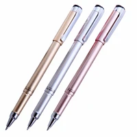 1pc high quality solid color black ink unisex pen 0 5mm needle gel pen office learning writing pen school supply