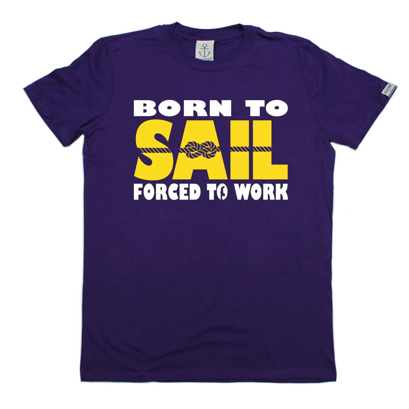 Мужская футболка с надписью Born To Sail Повседневная унисекс forced work|Мужские футболки|