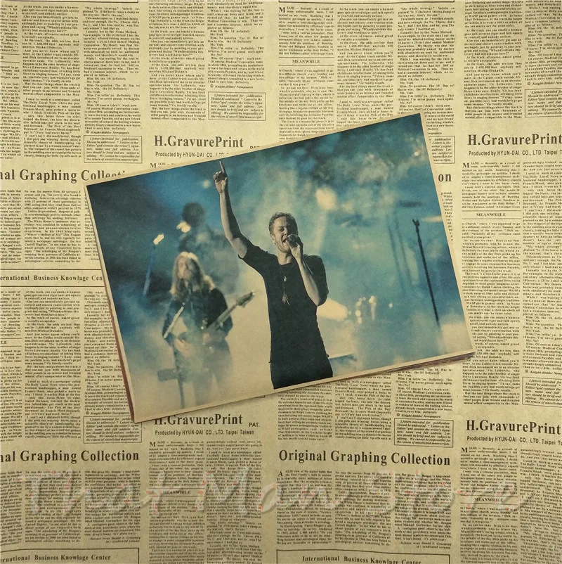 Винтажный постер Imagine Dragons с рок гитарист художественный ретро 30x21 см|Наклейки на