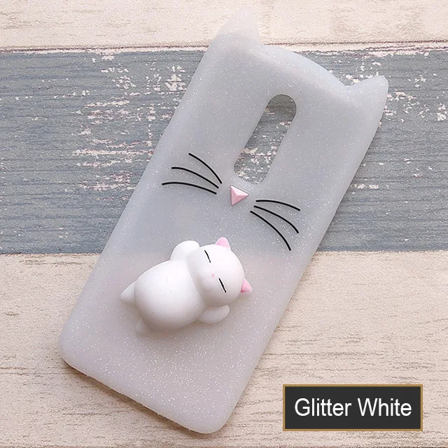 squishy white 3D мультяшный японский блестящий чехол с бородой котом для LG K10 мягкий чехол для телефона s для LG G6 Q6 чехол s для LG K4 K8 силиконовый чехол - Цвет: squishy white