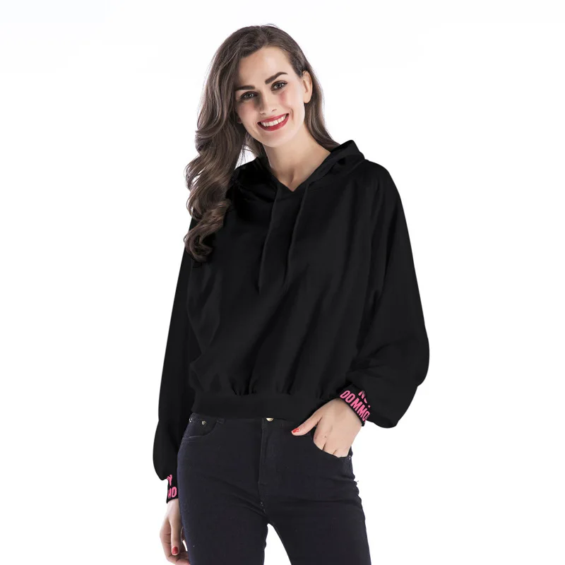 Толстовки с капюшоном свободные женские пуловеры буквами свитшоты | Женская