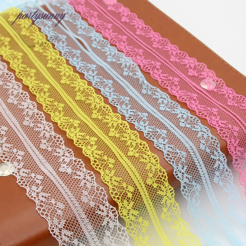 PF 10 Ярдов/много 4 см Кружева Ленты Ремня Вышивка Чистая Ткань для Одежды Платье