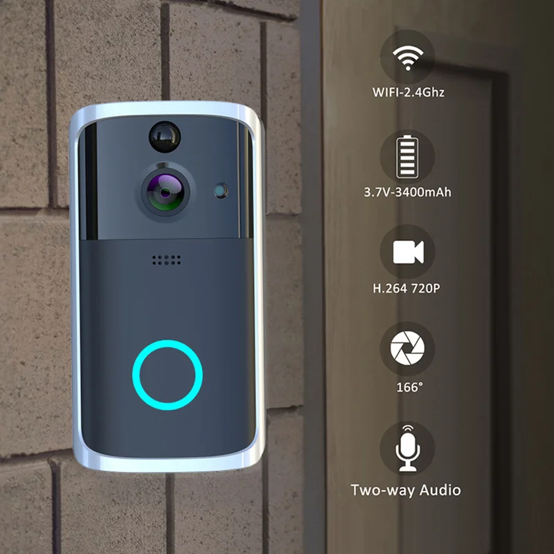 Wi Fi видеодомофон дверной звонок WIFI Звонок камера для квартиры ИК сигнализация