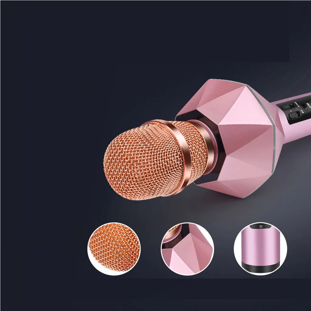 Профессиональный Bluetooth микрофон беспроводной ручной для караоке музыкальный