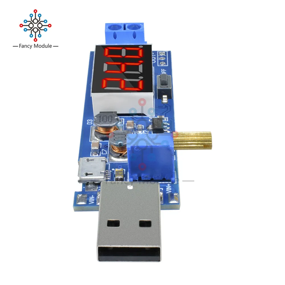 USB повышающий/понижающий модуль питания DC-DC 5 В до 3 В/12 Регулируемый повышающий