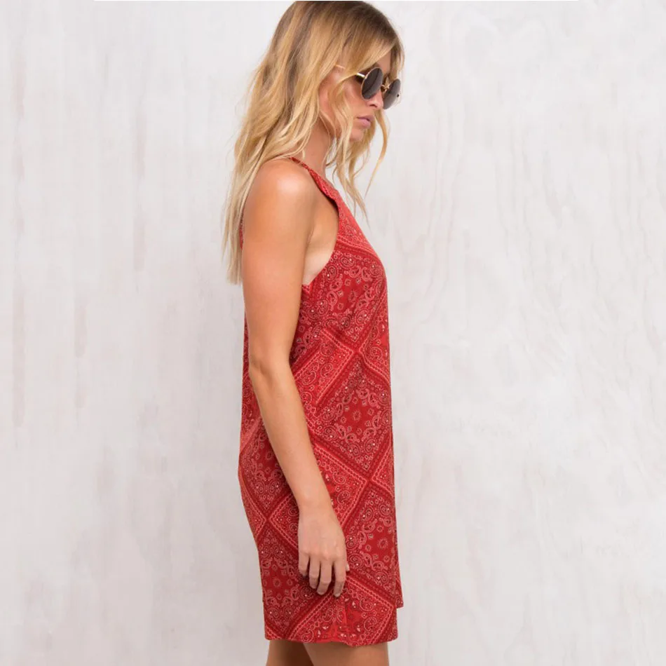 2018 летнее платье женское Бохо без рукавов с открытыми плечами сексуальное