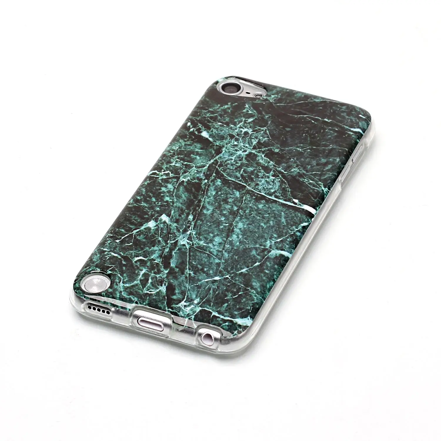 Чехол для iPod Touch 5 Apple 6 Прозрачный Мягкий ТПУ силиконовый мраморный чехол-накладка