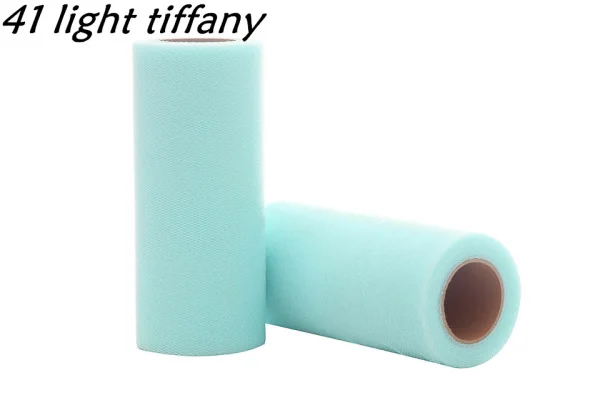 41 light tiffany 24 цвета, 1 шт., 22 м X 15 см, рулон органзы, свадебная настольная дорожка, украшение, рулон пряжи, ткань, тюль, чистый марлевый элемент, свадебные сувениры - Цвет: 41 light tiffany