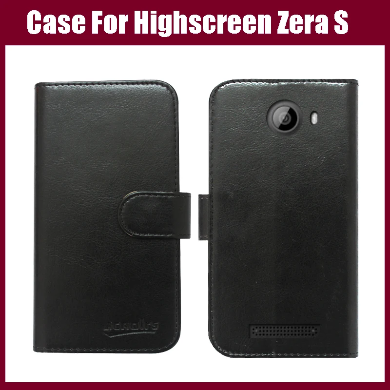

Новое поступление высококачественный Роскошный кожаный флип-чехол для телефона Highscreen Zera S чехол с держателем карты свежий стиль.