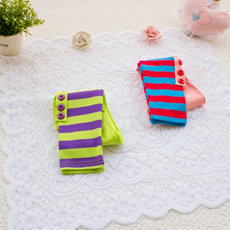 Обувь для девочек Леггинсы женщин детские хлопковые леггинсы штаны в полоску из