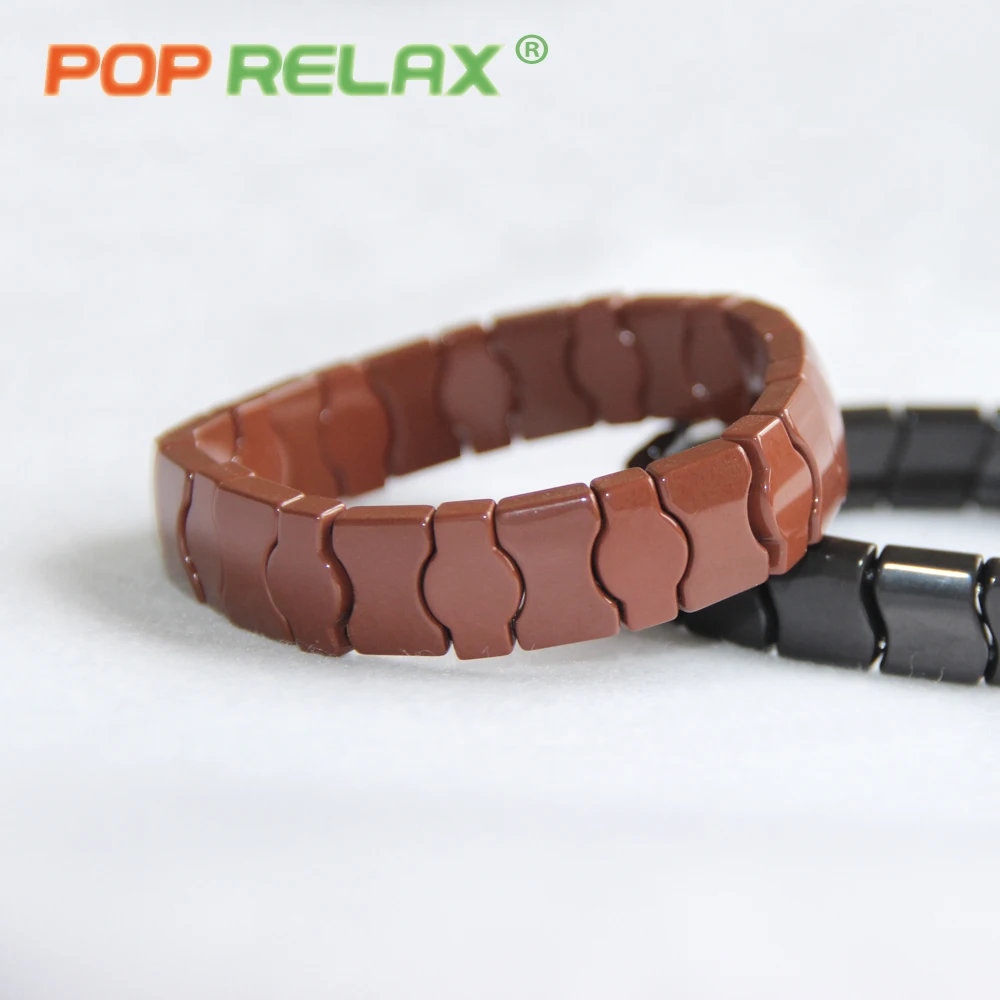 POP RELAX 6 Корея турмалин, германий браслеты Здравоохранение энергии ионный баланс физиотерапия корчиневый камень мужской браслет для женщин