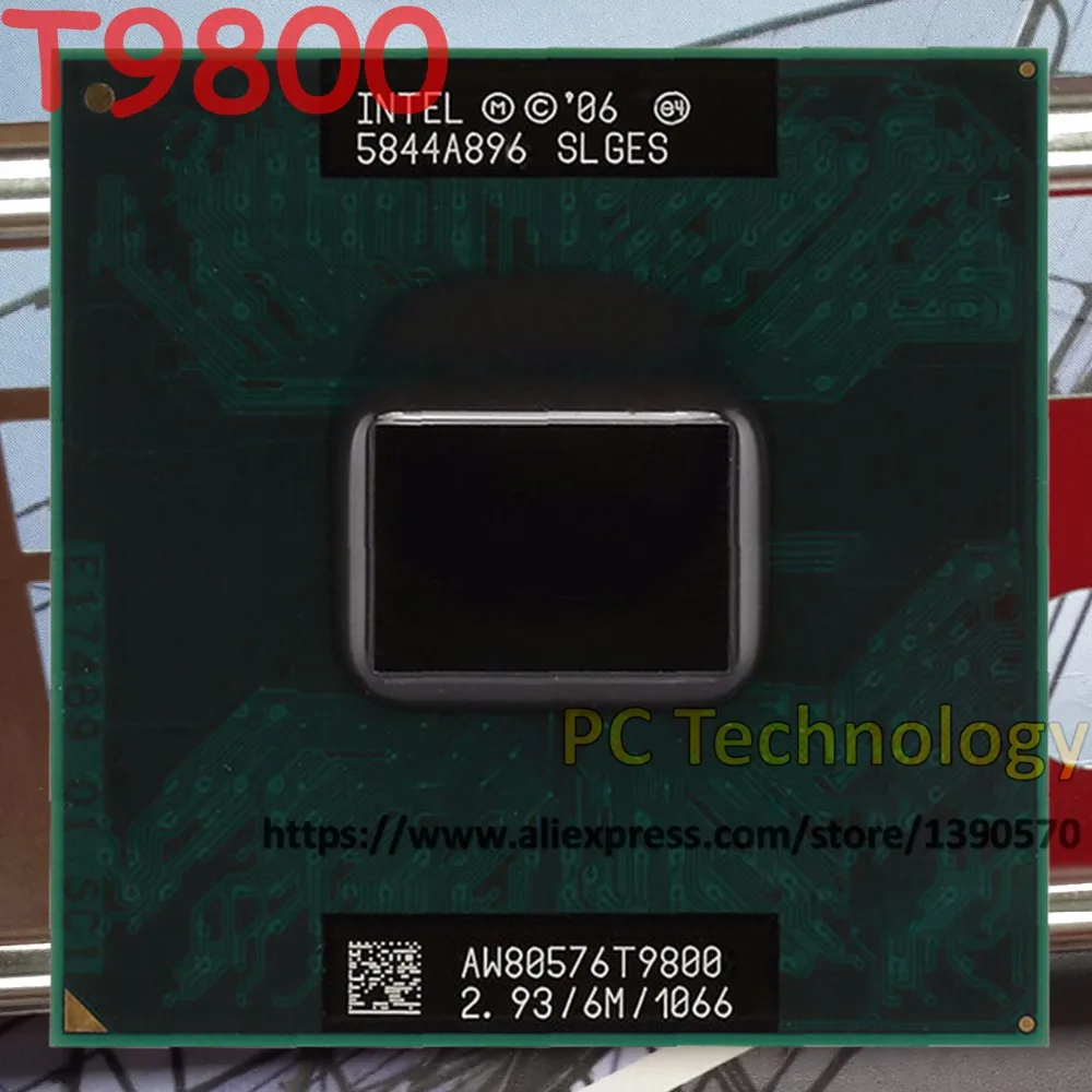 Оригинальный Core 2 Duo ЦПУ T9800 (6M кэш 93 ГГц 1066 МГц FSB) разъем 479 для процессора ноутбука