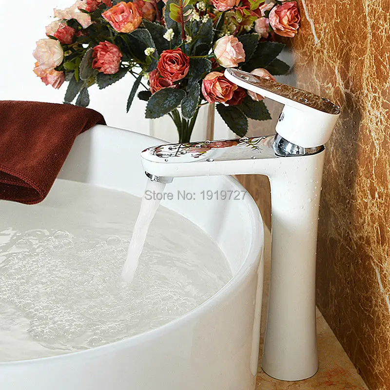 Современный стиль белый и хром 100% Твердая Медь Горячая холодная Wels