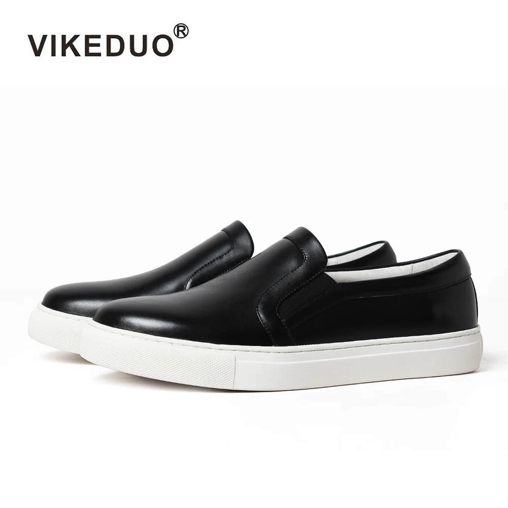 Vikeduo/Новая модная женская повседневная обувь черного цвета лоферы с закругленным