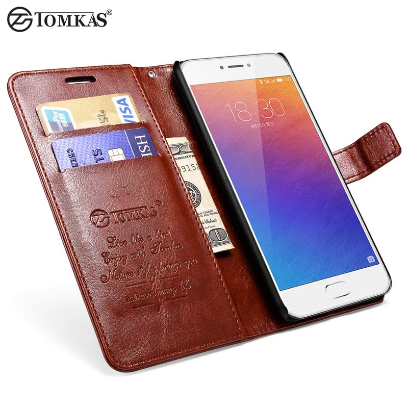 Tomkas Оригинальный чехол для Meizu M3 Примечание телефон роскошный PU кожаный бумажник