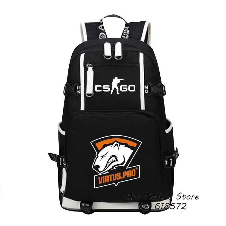 2 Высококачественный рюкзак Virtus. pro Team Fnatic DOTA 2 CS CSGO с принтом, мужские дорожные сумки, холщовые школьные сумки Оксфорд, рюкзак для ноутбука - Цвет: 2