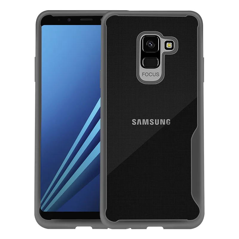 maEU for Samsung Galaxy A8 Plus 2018 Case Cover Simple Soft TPU Textured Slim Thin Phone Shockproof Sports Transparent |
