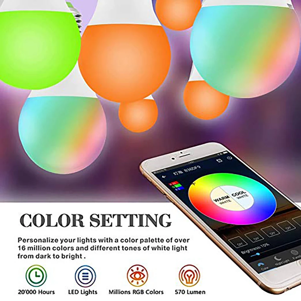 LED RGB лампы E27 интеллектуальный пульт дистанционного управления светильник