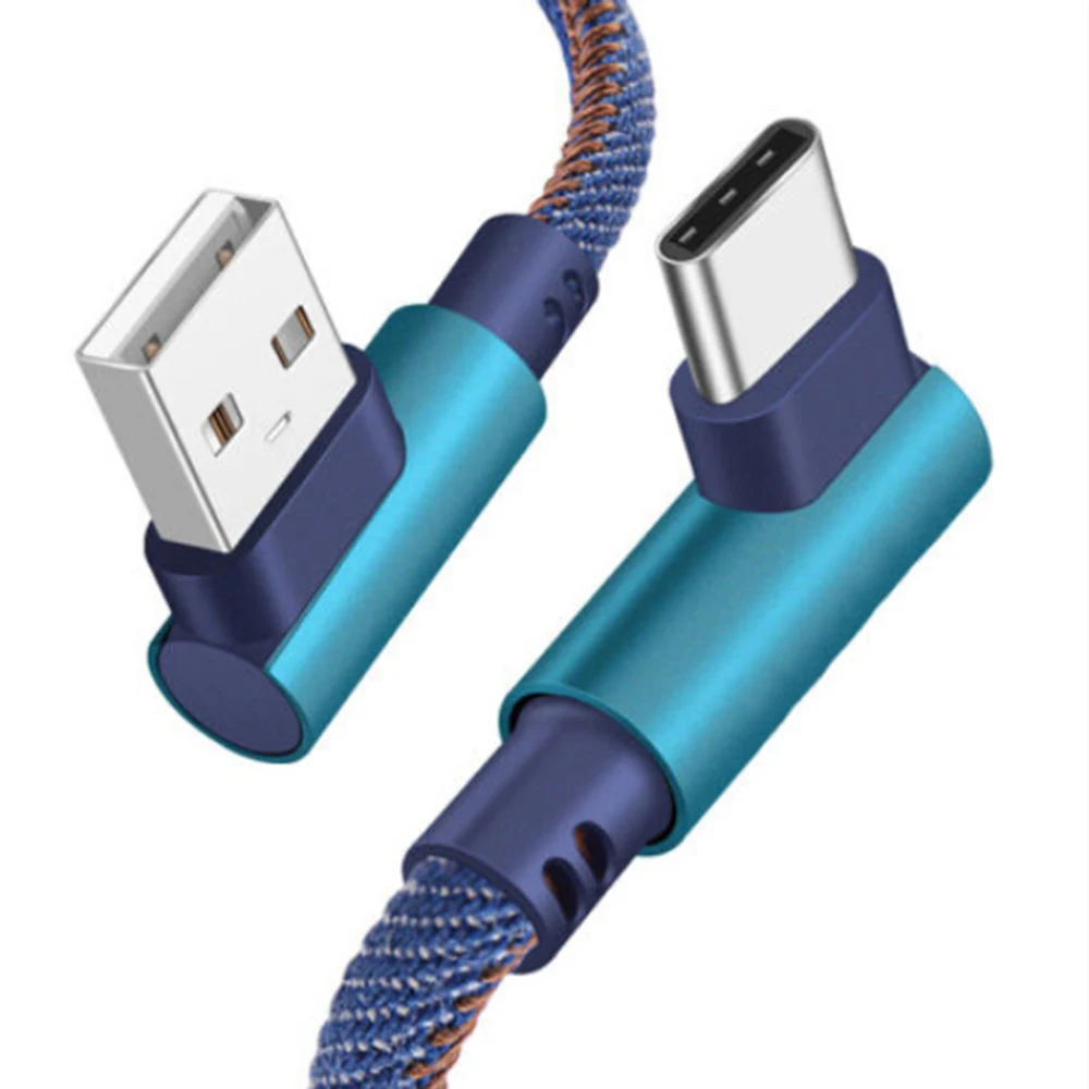 Кабель для быстрой зарядки USB Type C кабель синхронизации данных и под прямым углом