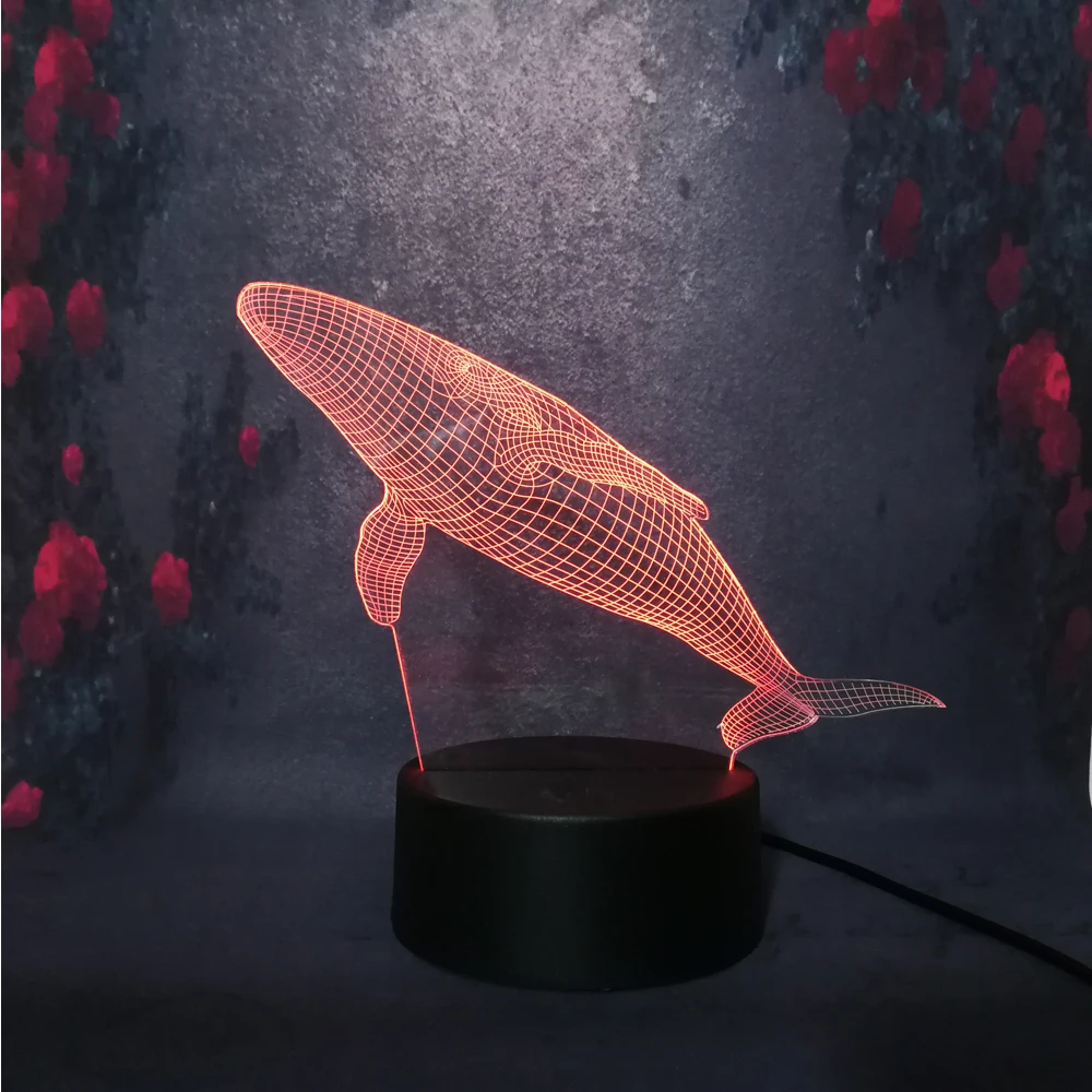 Новинка 2019 детский подарок на день 3D LED КИТ визуальный светодиодный подводный мир