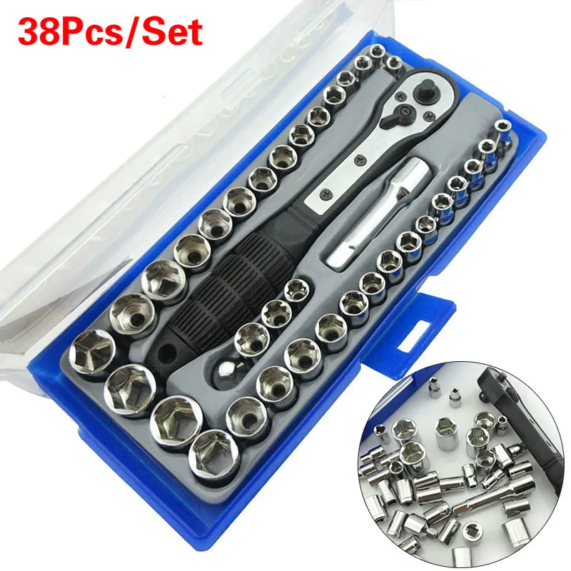 40 шт. 1/2 ''3/8'' адаптер привод шестигранный хвостовик Torx XZN сплайн звезда ударная розетка набор метрических розеток трещотка драйвер торцевой ключ