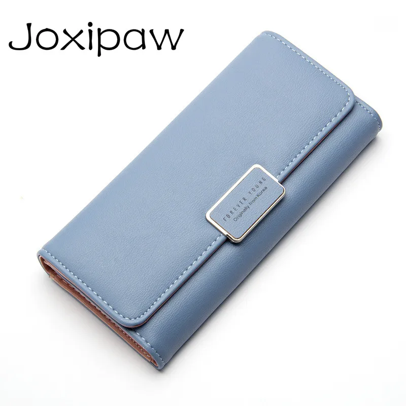 

Fashion Elegant Women Long Leather Wallet Portable Multifunction Solid Color Purse Hot Female Change Purse Lady Clutch Carteras