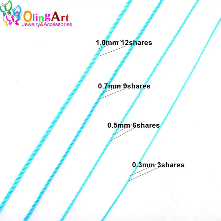 OlingArt 0,3/0,5/0,7/1,0 мм микс разноцветных вариантов нейлоновой нитью производственная линия/Оборудование для провода/веревка колье, серьги, браслет и ожерелье ювелирных изделий