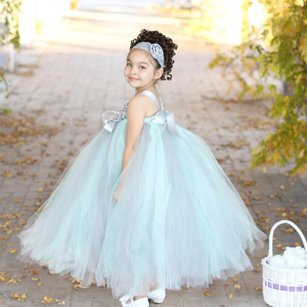 Новое платье для девочек детское вязаное Тюлевое платье-пачка бальное с розовым