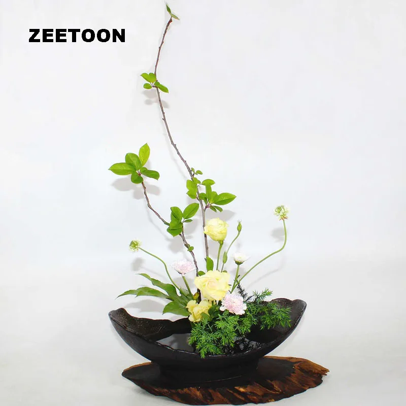 Японский цветочный горшок Zen Ikebana настольный грубый керамический контейнер