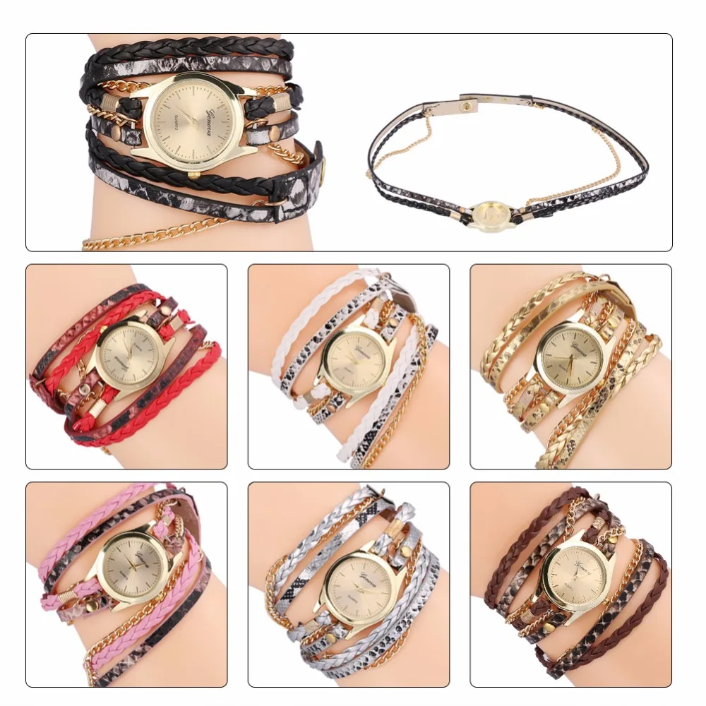 Женские часы браслет Relojes Mujer винтажные наручные с плетеным плетением кварцевые