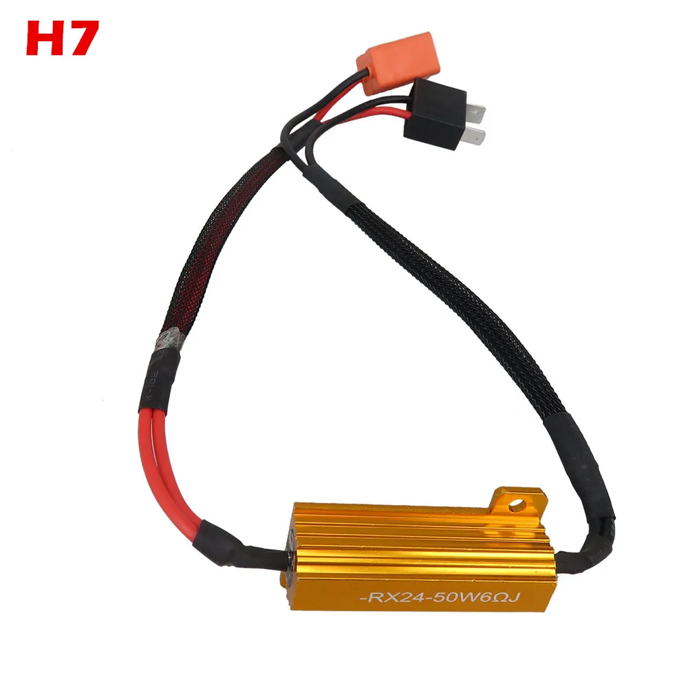 Wljh 2x H7 H8 9005 9006 светодио дный 50 Вт 6Ohm нагрузочного резистора Fix Hyper вспышки ошибка