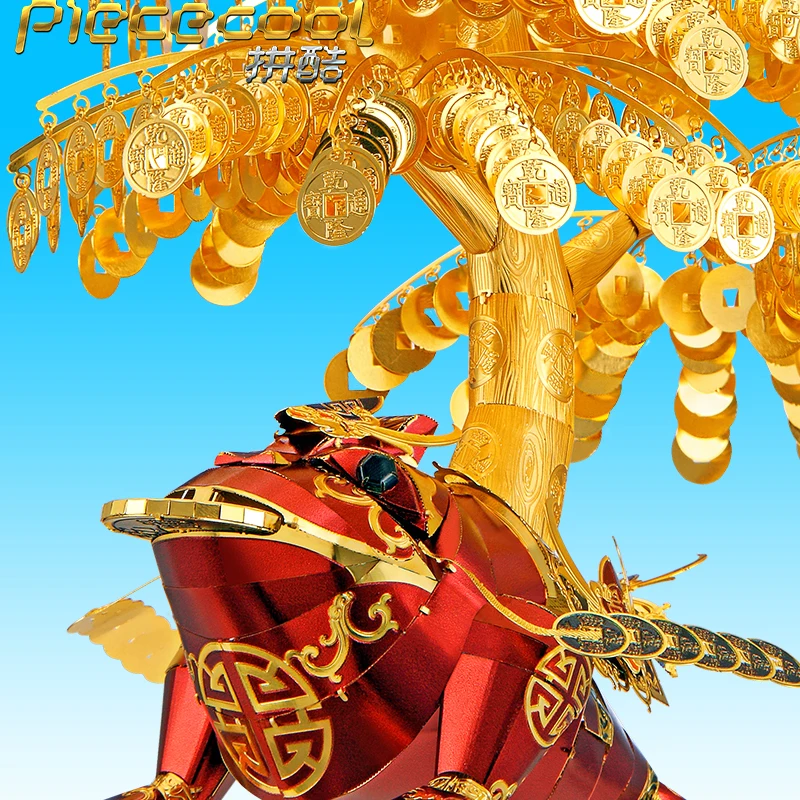 Сдельные Золотая жаба 3D металлические головоломки модель лазерной резки ручной