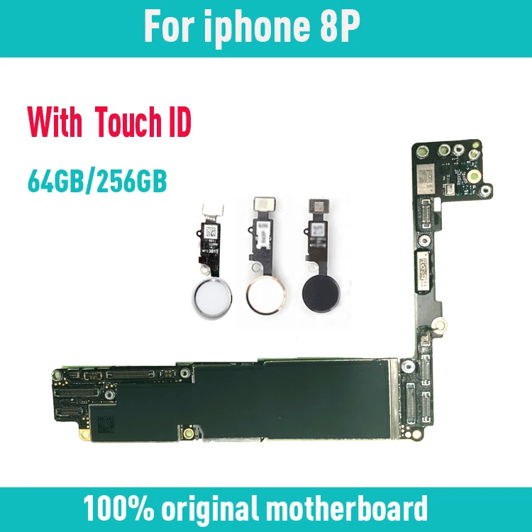 Материнская плата для iphone 8 Plus 64 Гб/256 ГБ с/без Touch ID оригинальная разблокированная