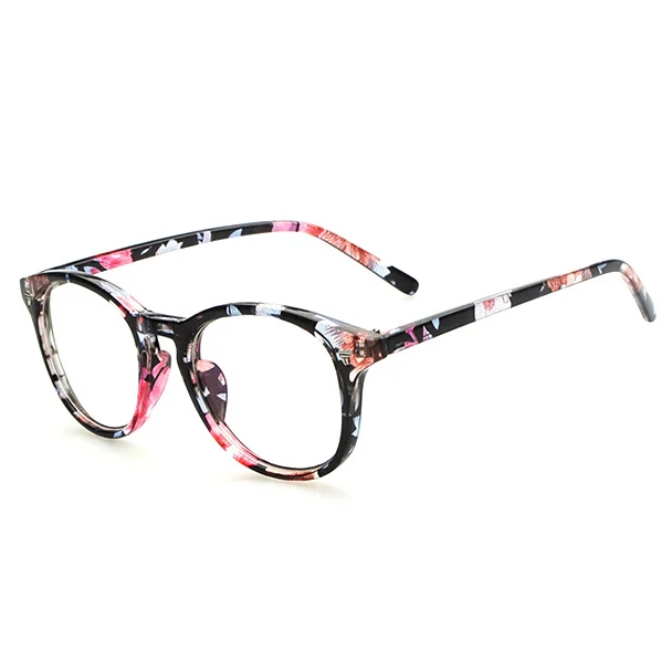 retro Floral KOTTDO, ретро круглые женские очки, оправа, модные очки для чтения, оправа для очков, мужские компьютерные очки, оправа для очков по рецепту - Цвет оправы: retro Floral