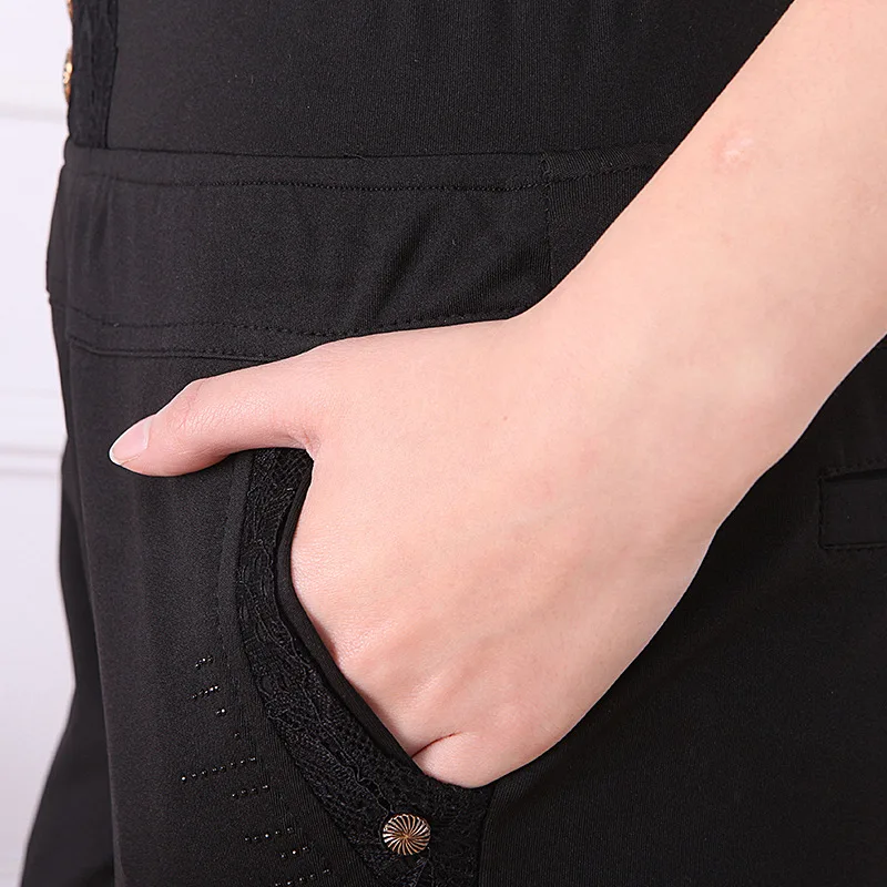 d trousers manufacturers old fashion lace bag leisure 9 pants in middle-aged women's summer long direct selling | Женская одежда