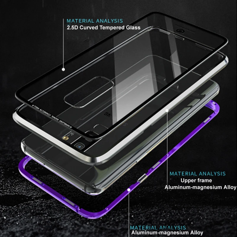 Новый чехол для мобильного телефона на магните samsung galaxy S9/S9 плюс металлический