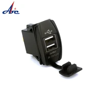 12 24v electric type power socket waterproof dual usb port charger for motorcycle car auto accessories camping