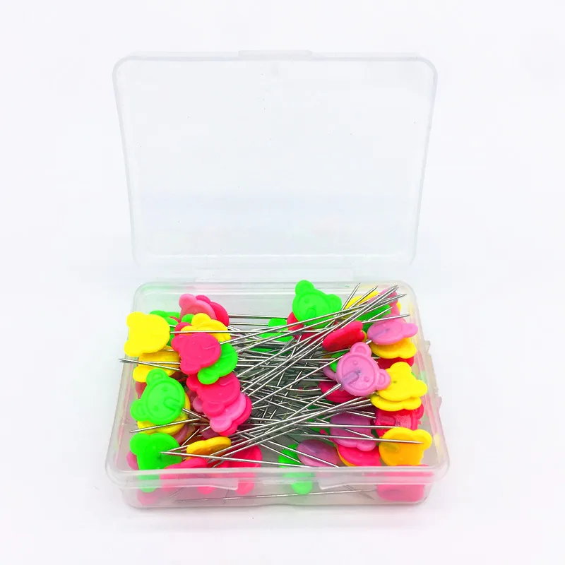 

80Pcs/pack Patchwork Craft Flower Button Head Pins Quilting Tool Sewing Accessories