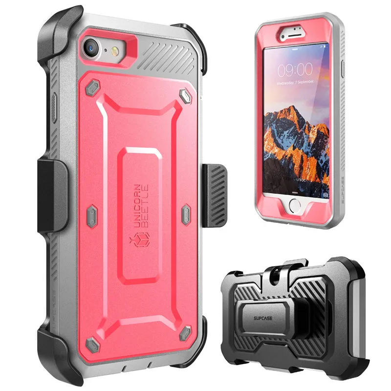 Для iphone 7( выпуск) SUPCASE Unicorn Beetle Series UB Pro полнокорпусная прочная кобура чехол со встроенным протектором экрана