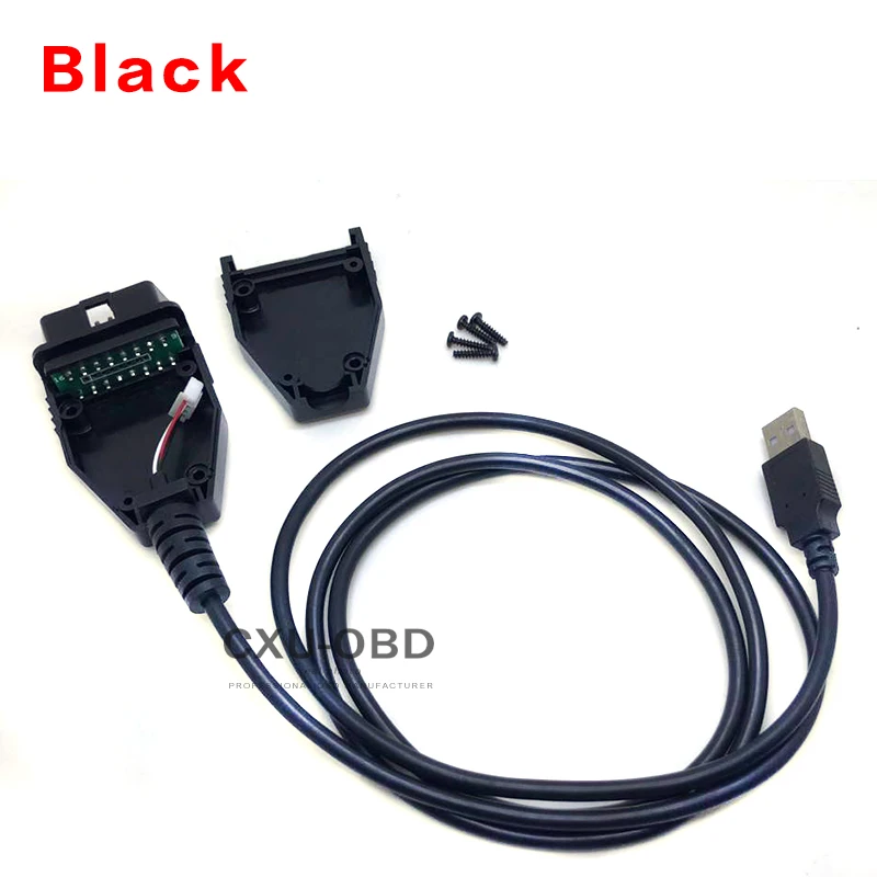 16 контактный разъем OBD2 штекер J1962m с корпусом и USB кабелем бесплатная