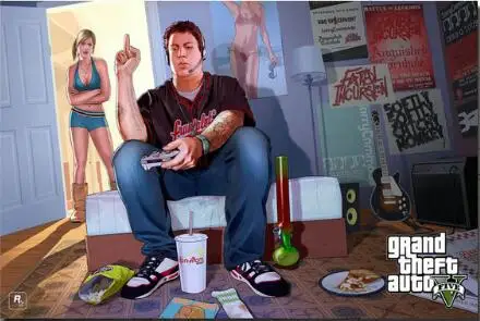 Grand Theft Auto V видео игры GTA 5 Искусство Шелковый постер декоративная стена картина