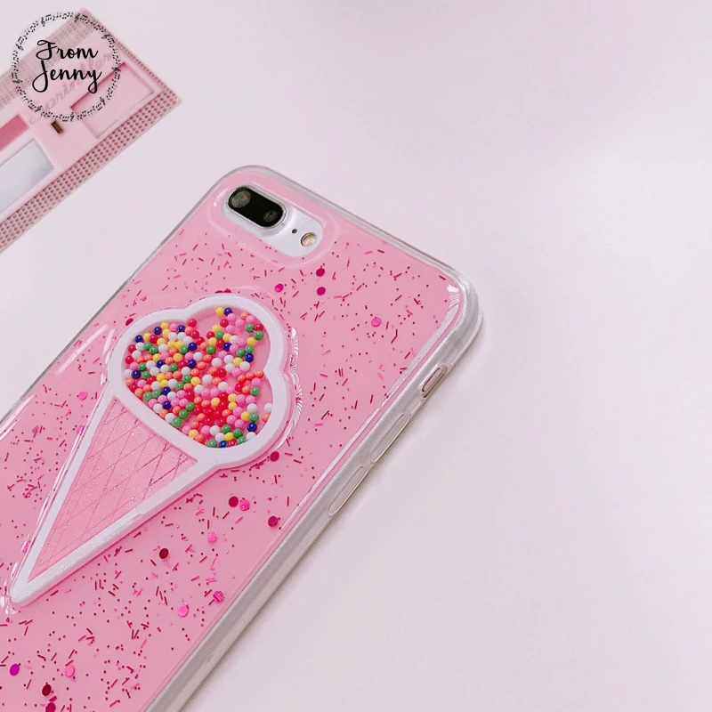 Прозрачный чехол для телефона с мороженым iPhone 7 7plus 6 6s Plus 8 8plus X|case for iphone|phone casescase plus
