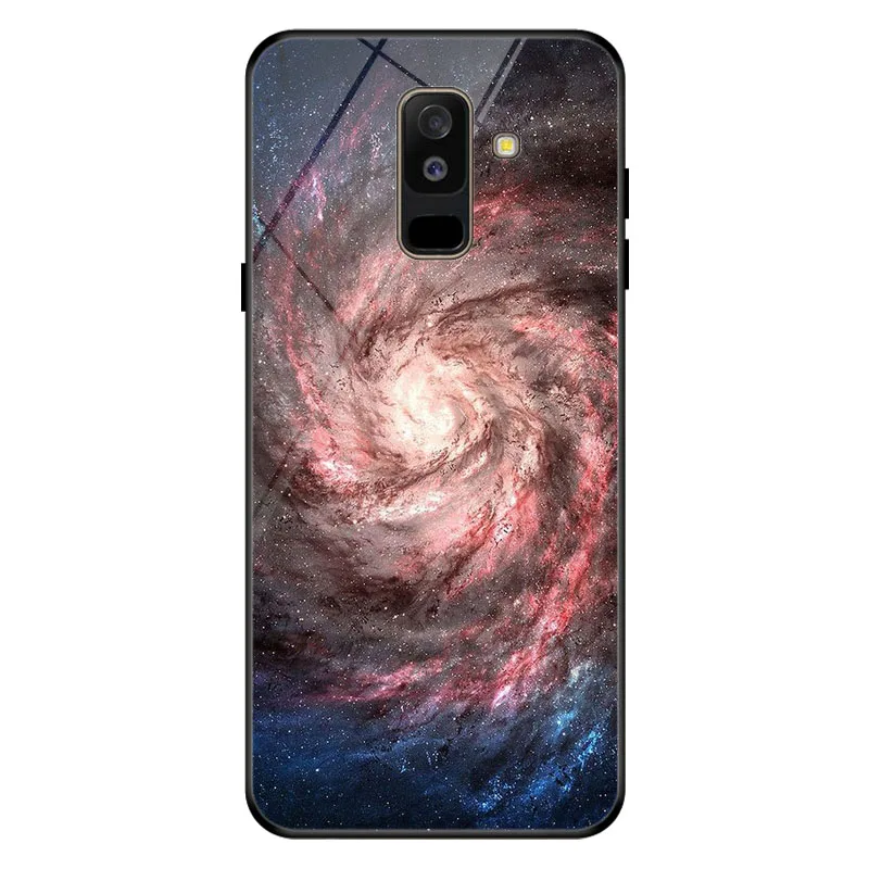 E14 Звездное небо фото настроить телефон для samsung Galaxy A6 чехол закаленное стекло чехол samsung Galaxy A6 un 6 Plus - Цвет: E14