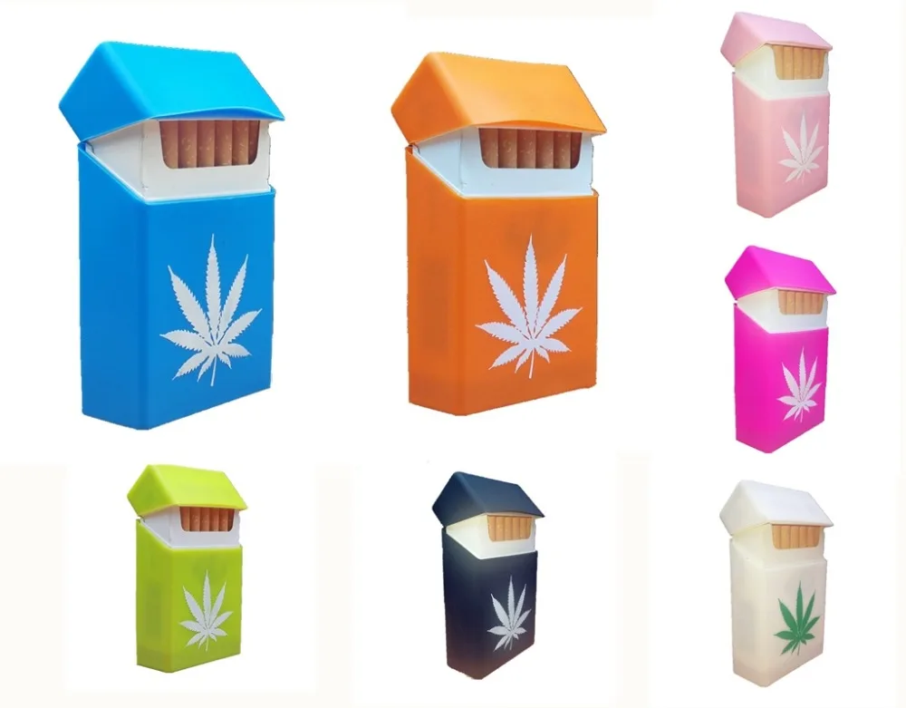 Модный женский силиконовый чехол для сигарет с Кленовым листом мягкая карманная