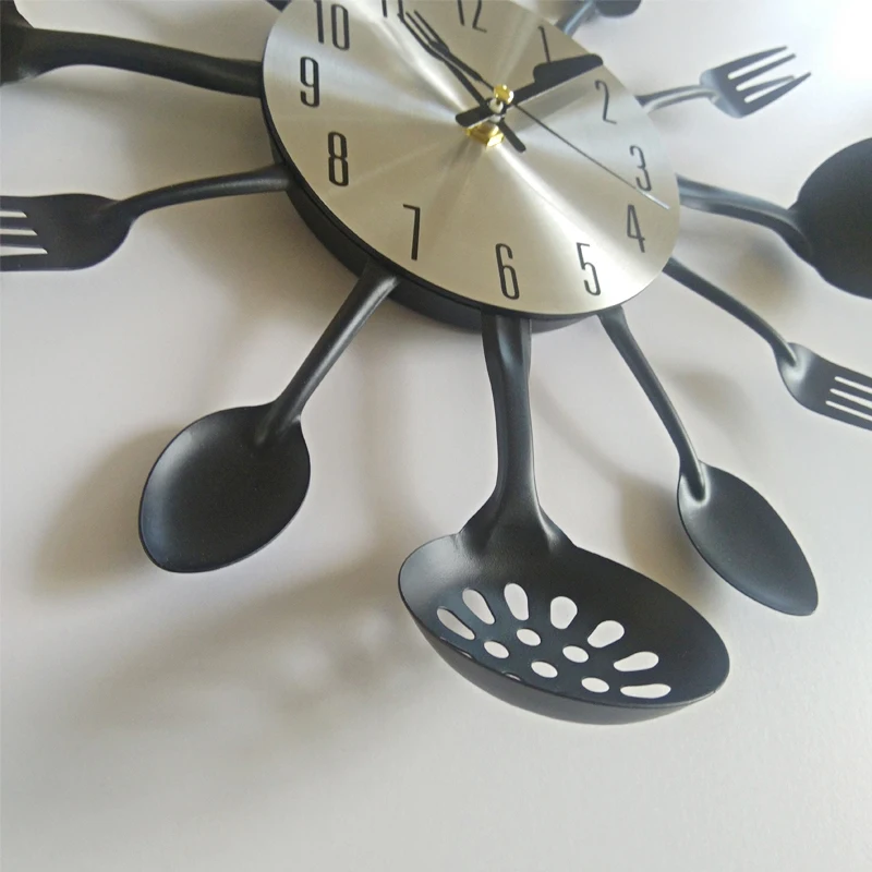 Новые 3d настенные часы diy кварцевые кухонные металлические horloge деревянные reloj де