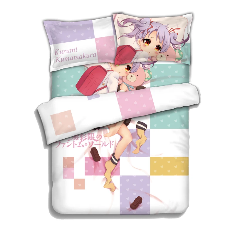 

Original Design Bedding Sheet Bedding Sets Myriad Colors Phantom World KUMAMAKURA Kurumi Bedcover Pillow Case 4PCS