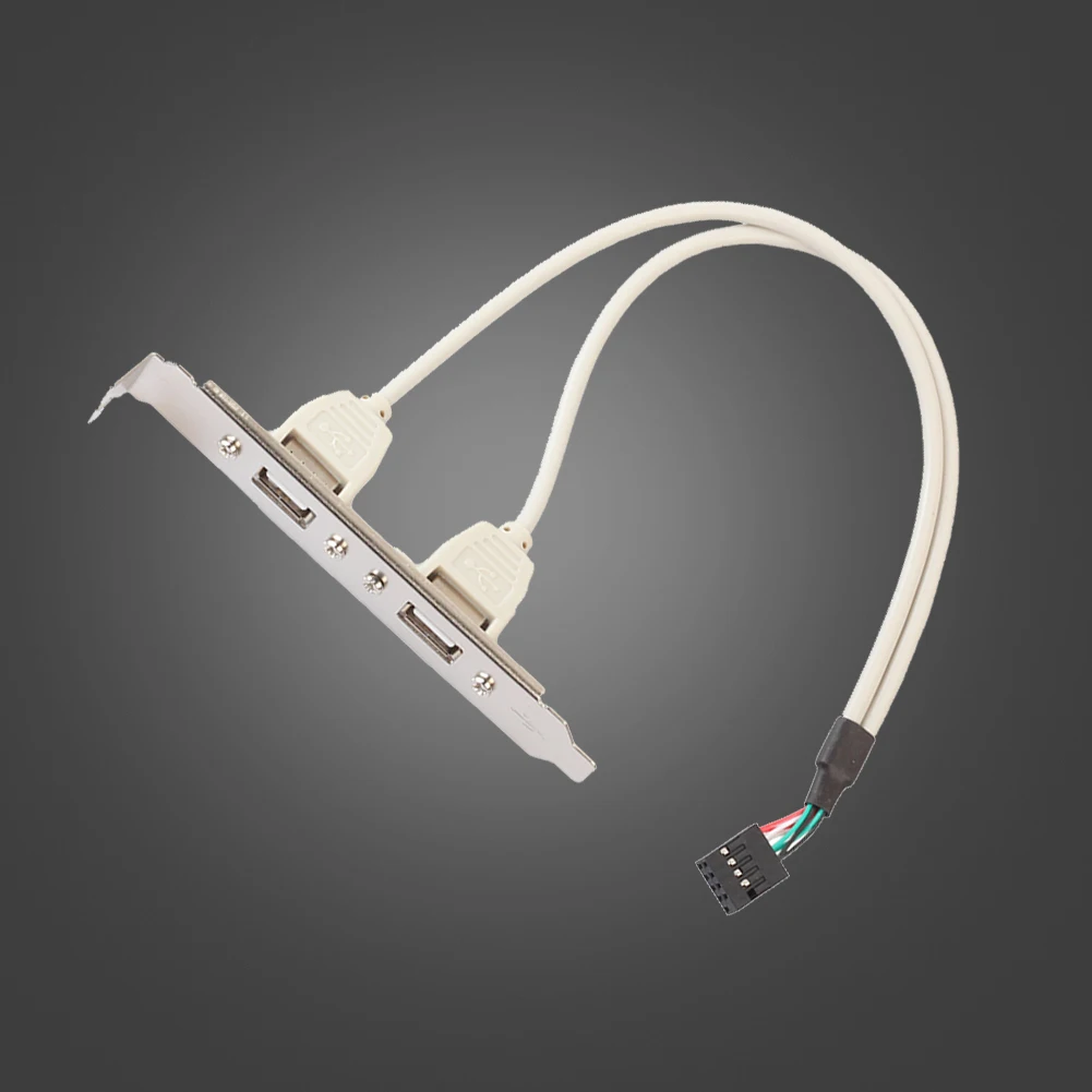 2 порта USB 0 мама до 9 Pin Материнская плата заголовок кабель адаптер 30 см 28AWG медь