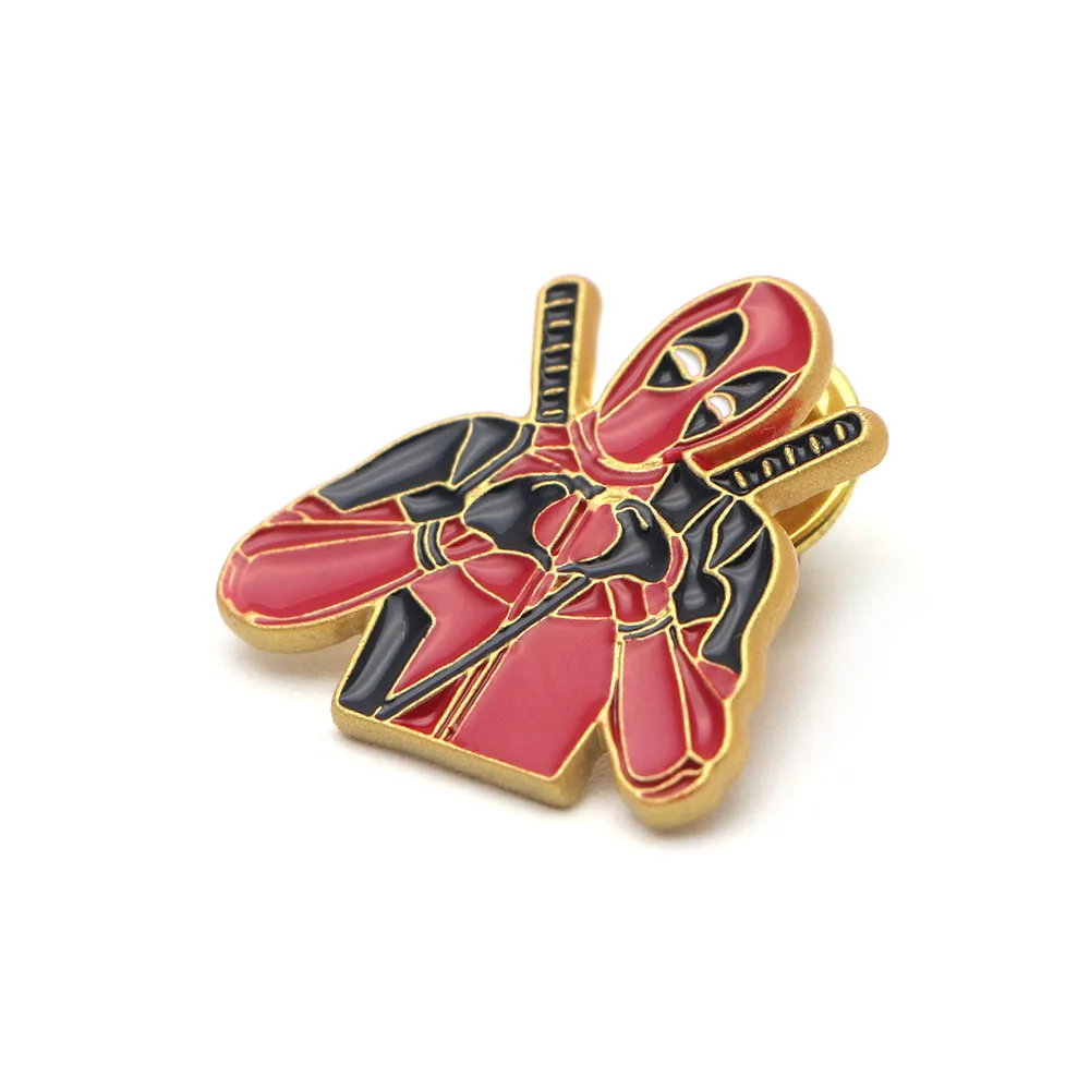 L2306 Dongmanli Deadpool булавки эмалированные Броши для женщин и мужчин нагрудные булавки мультфильм металлический значок воротник ювелирные изделия подарки 1 шт